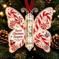 thumbnail image 1 of Christmas Cash Gift Butterfly Ornament,Money Holder Fillable Bulk Keepsake Envelopes Decor for Giving Tree Family Friends with Built‑In Clear Compartment As A Festive Hanging That Hold Money,(Pink), 1 of 7