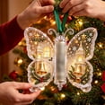 thumbnail image 1 of Christmas Cash Gift Butterfly Ornament, Money Holder for Rolled Bills, Hanging Christmas Tree Decoration, Festive Stocking Stuffer Keepsake for Holiday Gifting, 1 of 7
