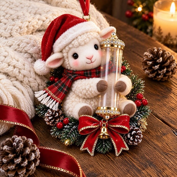 Christmas Cash Gift Cute Animal Ornament Christmas Tree Decorations, 2D Flat Christmas Money Holders for Cash, Multiple Hanging Clear Christmas Ornaments for Tree, Holiday