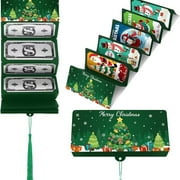 Christmas Cash Gift Envelope,&nbsp;Christmas Money Holders with 10 Slots for Cash, Christmas Money Gift Cards Book, Money Envelopes Booklet for Xmas,Surprise Money Envelopes Gift Card Green