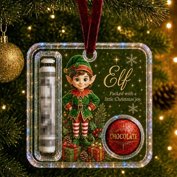 Christmas Cash Gift Holder Ornament, Acrylic Christmas Money Holder for Cash, Funny Holiday Xmas Tree Hanging Ornaments Decor