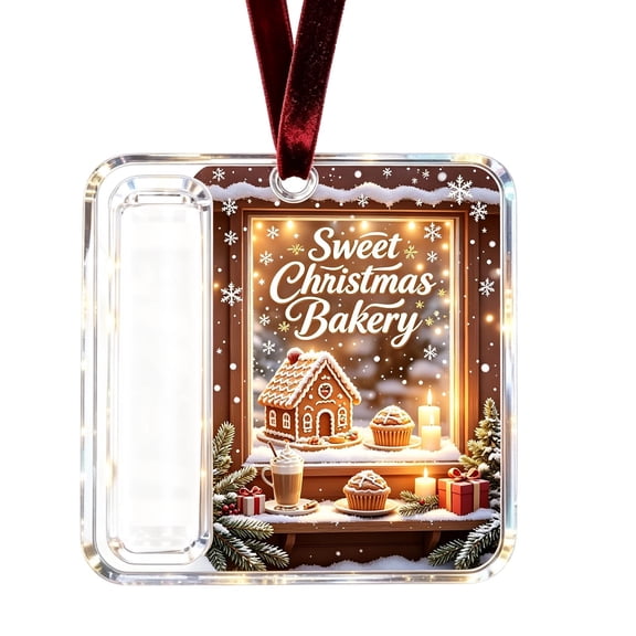 Christmas Cash Gift Holder Ornament, Acrylic Money Holder for Cash, Clear Xmas Tree Decoration Hanging Gift Card Present