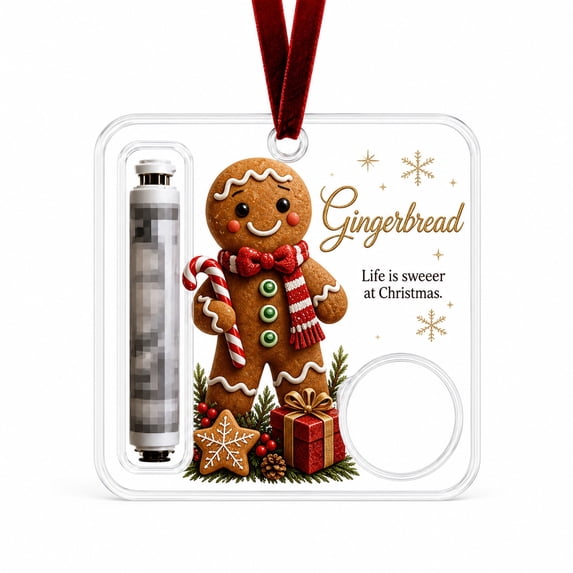 Christmas Cash Gift Holder Ornament - Clear Acrylic Money Holder for Cash Gift - Christmas Tree Hanging Ornament Set for Holiday Decor, Stocking Stuffer Gifting
