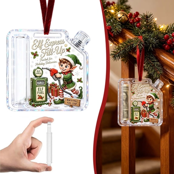 Christmas Cash Gift Holder Ornament,Gift Money Holder Ornaments,Elf Money Holder For Cash,xmas Tree Ornament,Cash & Treat Holder,Fun xmas Ornaments,Garland Ornament Decor
