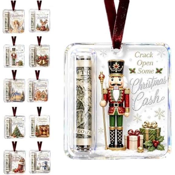 Christmas Cash Gift Holder Ornament - Money Holders for Cash