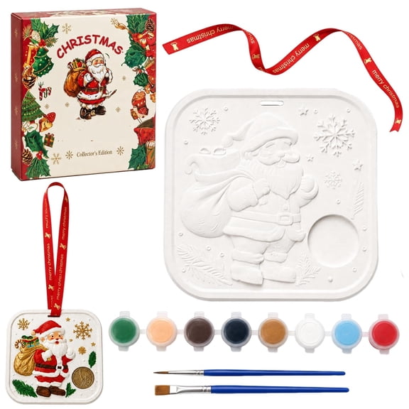 Christmas Cash Gift Holder Ornament-Xmas Plaster decorations for Painting, Unique Money Holders for Cash, Holds Coins, Stress-Relieving Craft, Personalized Tree Decor Stocking Stuffer Gifting