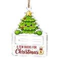thumbnail image 1 of Christmas Cash Gift Ornament, 3.14" Clear Acrylic Money Holder, Double-Sided Printed Hanging Decor for Xmas Tree, Stocking Stuffer & Holiday Gifting, 1 of 7