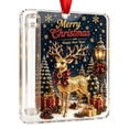 thumbnail image 1 of Christmas Cash Gift Ornament, 3.14" Clear Acrylic Money Holder, Double-Sided Printed Hanging Decor for Xmas Tree, Stocking Stuffer & Holiday Gifting, 1 of 7