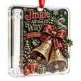 thumbnail image 1 of Christmas Cash Gift Ornament, 3.14" Clear Acrylic Money Holder, Double-Sided Printed Hanging Decor for Xmas Tree, Stocking Stuffer & Holiday Gifting, 1 of 7