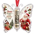thumbnail image 1 of Christmas Cash Gift Ornament,Acrylic Butterfly-Shaped Money Holder Hanging Decor,Acrylic Holiday Money Holder Keepsake,Christmas Cash Gift Ornament for Christmas Tree, Fireplace Decoration,Red, 1 of 8