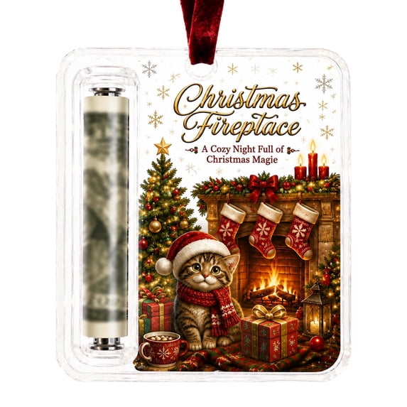 Christmas Cash Gift Ornament, Acrylic Christmas Money Holder For Cash Happy 2026