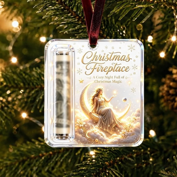 Christmas Cash Gift Ornament, Acrylic Christmas Money Holder for Cash , Holiday Xmas Tree Hanging Ornaments Decor