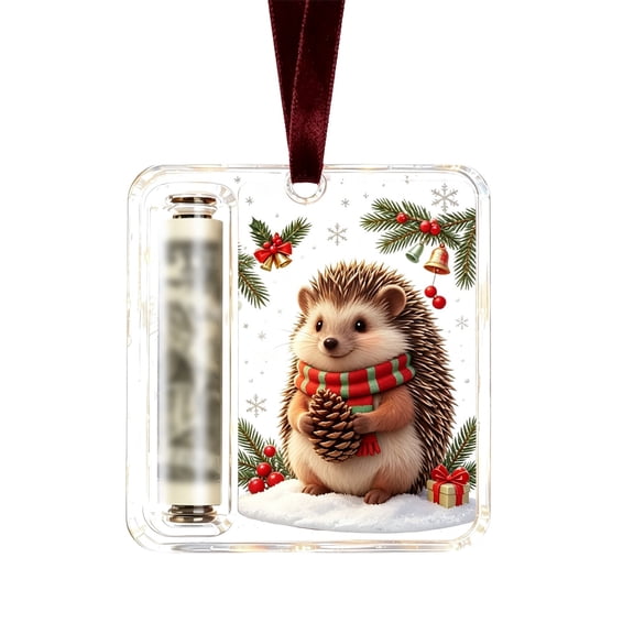Christmas Cash Gift Ornament, Acrylic Flat Cash Gift Pendant, Clear Money Holder Ornament for Christmas Tree Hanging Decor