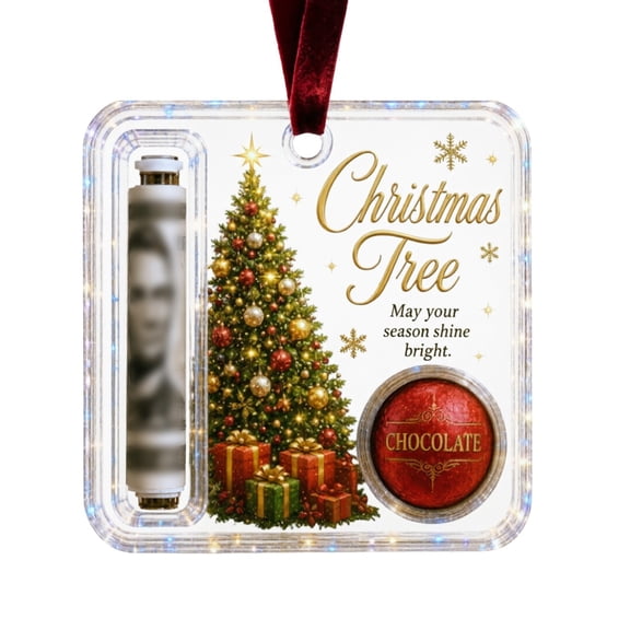 Christmas Cash Gift Ornament, Acrylic Money Holder Hanging Decor, Unique Christmas Decoration for Christmas Tree