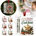 thumbnail image 1 of Christmas Cash Gift Ornament, Acrylic Money Holder with Reindeer Portrait Design for Xmas Tree Decor, 1 of 6