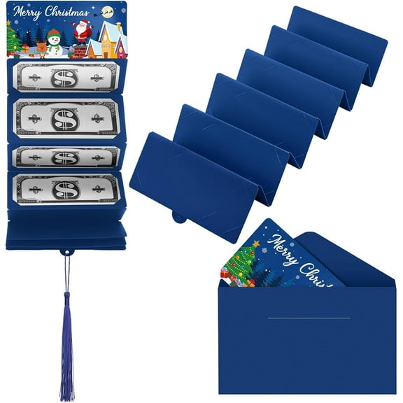 Christmas Cash or Gift Envelope with 10 Slots, Surprise Christmas Gift Card Holder, for Santa Cash Supplies.