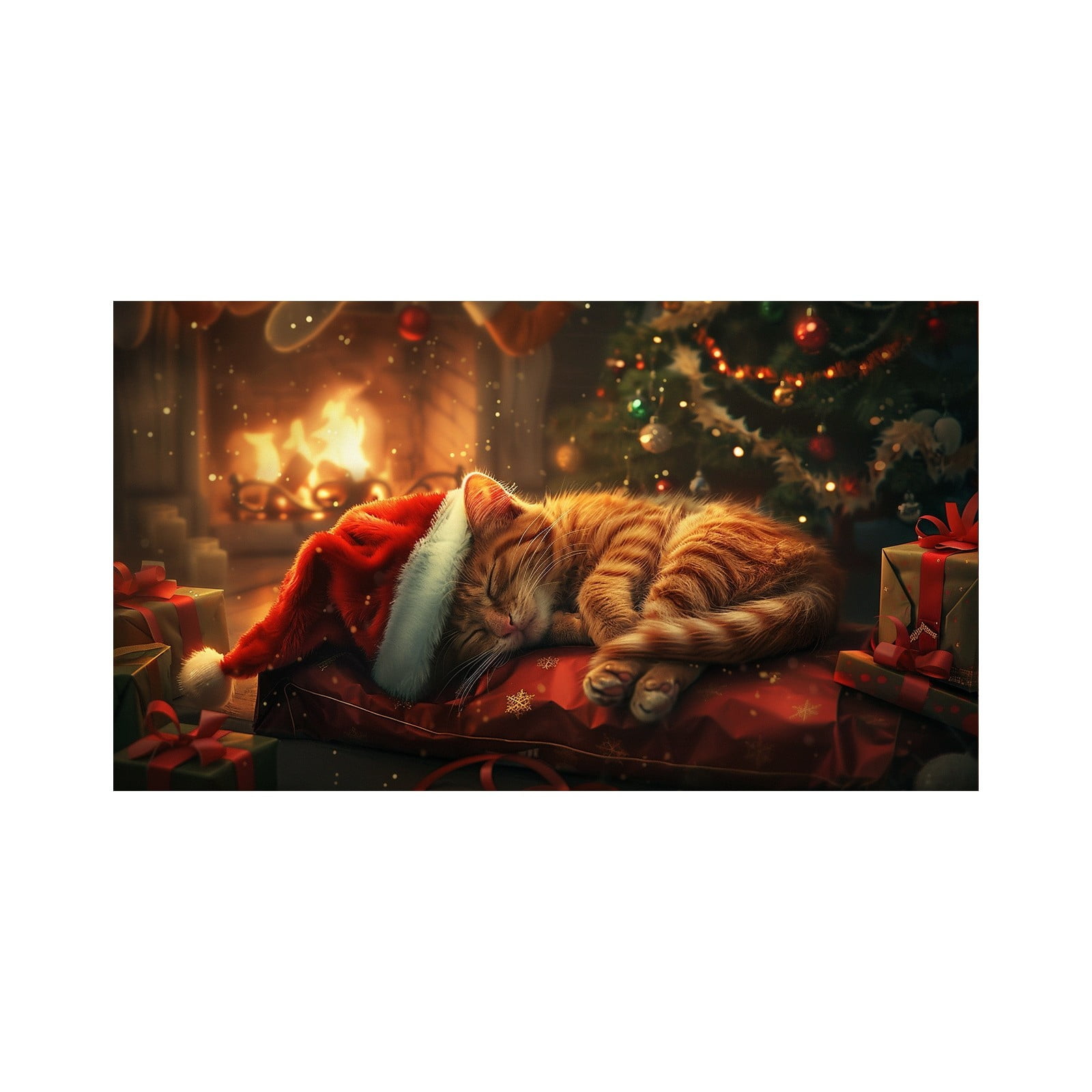 THENEWS Christmas Cat Background Cloth Classic Lighting Holiday Party