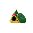 Christmas Cat Beds, Semi Enclosed Christmas Tree Cat House, Portable
