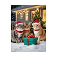 thumbnail image 1 of Christmas Cat Blanket Winter Warm Soft Leisure Nap Blanket with Santa Hat Cozy, 1 of 6