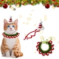 thumbnail image 1 of Christmas Cat Clothes Set, Festive Knit Hat and Scarf CLothes for Cats & Small Dogs, Soft Pet Apparel for Holiday Photos, Christmas Decorations & Winter Parties B, 1 of 7