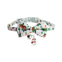 Christmas Cat Collar Breakaway with Bowtie Bell - Xmas Kitten Bow Collars Christmas Collars for Cat Kitten