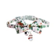 thumbnail image 1 of Christmas Cat Collar with Bow and Bell – Adjustable Safety Breakaway Kitten Collar with Santa and Tree Charms – Holiday Pet Accessory, 1 of 5