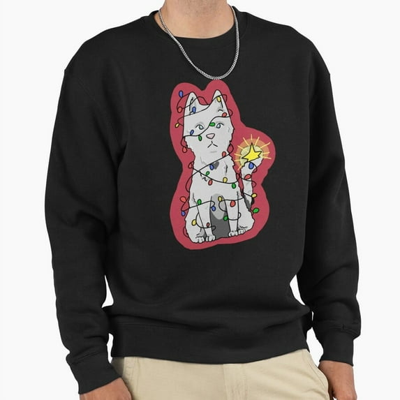 Christmas Cat Holiday Graphic Unisex Sweatshirt Funny Anime Aesthetic Retro Pet G14555, Up to Size 5XL