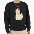thumbnail image 1 of Christmas Cat Holiday Graphic Unisex Sweatshirt Retro Vintage Aesthetic Pet Art - Breathable Material G23047, Up to Size 5XL, 1 of 2