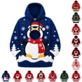 thumbnail image 1 of Christmas Cat Hoodie with Pouch Long Sleeve Pullover Kitten Puppy Carrier Hood with Pockets Womens Mens Christmas Sweatshirts, 1 of 5
