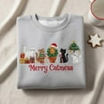 thumbnail image 1 of Christmas Cat Lover embroidered sweatshirt, Merry Catmess crewneck, Cats in Xmas tree gift, Holiday Kitty Sweater, Pet Owner Gift, 1 of 4