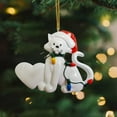 thumbnail image 1 of Christmas Cat Pendant Christmas Cute Cartoon Pendant Car Interior Decoration Pendant Christmas Tree Decoration/ Christmas Cat Colorful Acrylic Pendant White Cat, 1 of 8