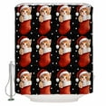 thumbnail image 1 of Christmas Cat Shower Curtains for Bathroom Waterproof Fabric Bath Curtains Decor Bath Tub Curtain Xmas Red Snowflake Winter Black Decorative Shower Curtain Sets with 12 Hooks, 72x72 Inch, 1 of 6
