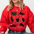 thumbnail image 1 of Christmas Cat Sweatshirt ‘Catmas Meow’ – Funny Holiday Kitty Hoodie, Black Cat Xmas Crewneck, 100% Cotton Pullover, Made in USA, Festive Cat Lover Sweater Gift, 1 of 6