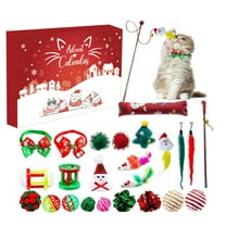 Christmas Cat Toy Countdown Set Interactive Advent Calendar for Feline and Excitement
