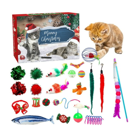Christmas Cat Toy Countdown Set Bring Joy To Your Cat