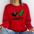thumbnail image 1 of Christmas Cat What Shirt, Christmas Sweatshirt, Black Cat Shirt, Christmas Cat Shirt, Cat Lover Shirt, Christmas Tree Shirt, Christmas Gift, Xmas Sweatshirt, Meowy Christmas Shirt, 1 of 3