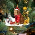 thumbnail image 1 of Christmas Cat with Hat Hanging Ornaments for Christmas Decoration, Cute Christmas Tree Pendant for Car Pendants 3.15x2.75 Inch Multicolor, 1 of 4