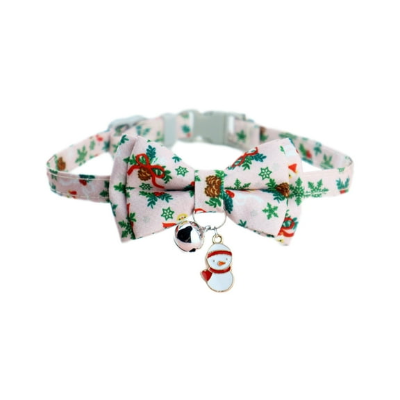 Christmas Cats Collar with Bow Belle - 1 Pack Christmas Kittens Bow Collar Christmas Collar for Kittens