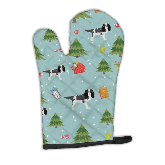 Christmas Cavalier King Charles Spaniel Tricolor Oven Mitt