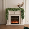 thumbnail image 1 of Christmas Cedar Garland Thick and Lush Realistic Artificial Cedar Garland Cedar Pine Needles Garland for Christmas Winter Home Mantel Fireplace Holiday Party Decor Indoor Outdoor,Green/6ft, 1 of 9