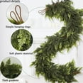 thumbnail image 1 of Christmas Cedar Garland Thick and Lush Realistic Artificial Cedar Garland Cedar Pine Needles Garland for Christmas Winter Home Mantel Fireplace Holiday Party Decor Indoor Outdoor,Green/9ft, 1 of 9