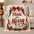 thumbnail image 1 of Christmas Celebration Made, Festive Holiday Scene, Warm Flannel Blanket for Living Room and Reading Nook with Detailed Artwork, Art Lovers Christmas Gift, Festive Home Decor, 1 of 9