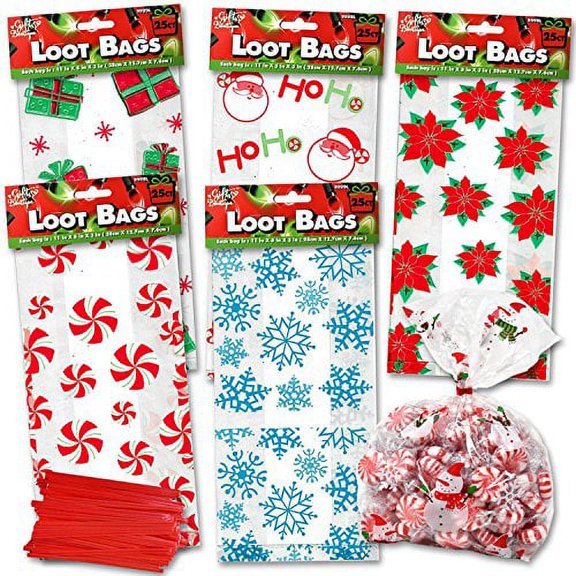 Gift Boutique Christmas Cellophane Bags