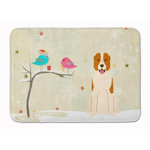 Christmas Central Asian Shepherd Dog Machine Washable Memory Foam Mat