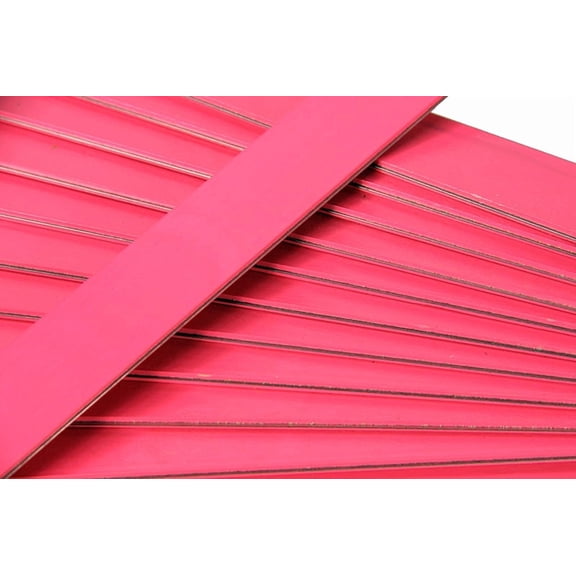 Christmas Central Exclusive 25 Hot Pink Colored Wooden Straight Edges with Metal Strips Office