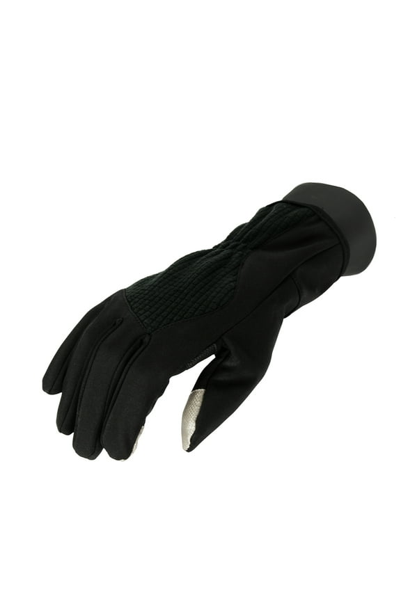 Men's Black Softshell Winter Touchscreen Commuter Gloves - Large