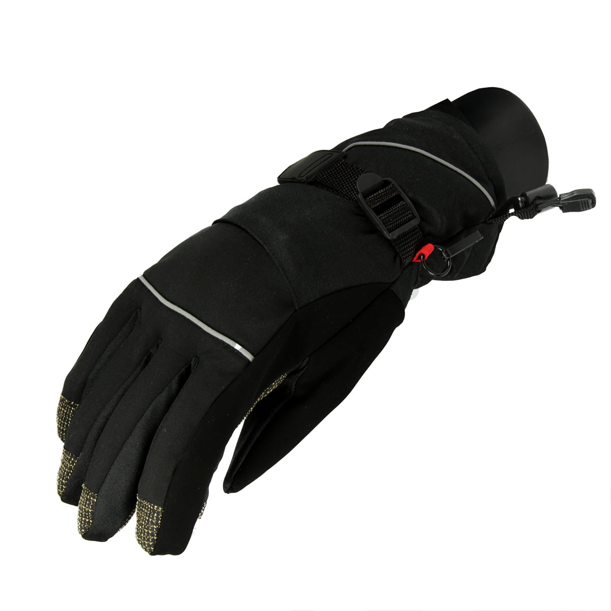 Women's Black Softshell Thinsulate Touchscreen Ski Freestyle Gloves - Medium