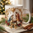 thumbnail image 1 of Christmas Ceramic Coffee Mug 2D Festive Holiday Tea Cup with Comfortable Handle for Coffee Cocoa Hot Beverages Kitchen Decor Ideal Gift for Family Home Office Holiday Gatherings, 1 of 7
