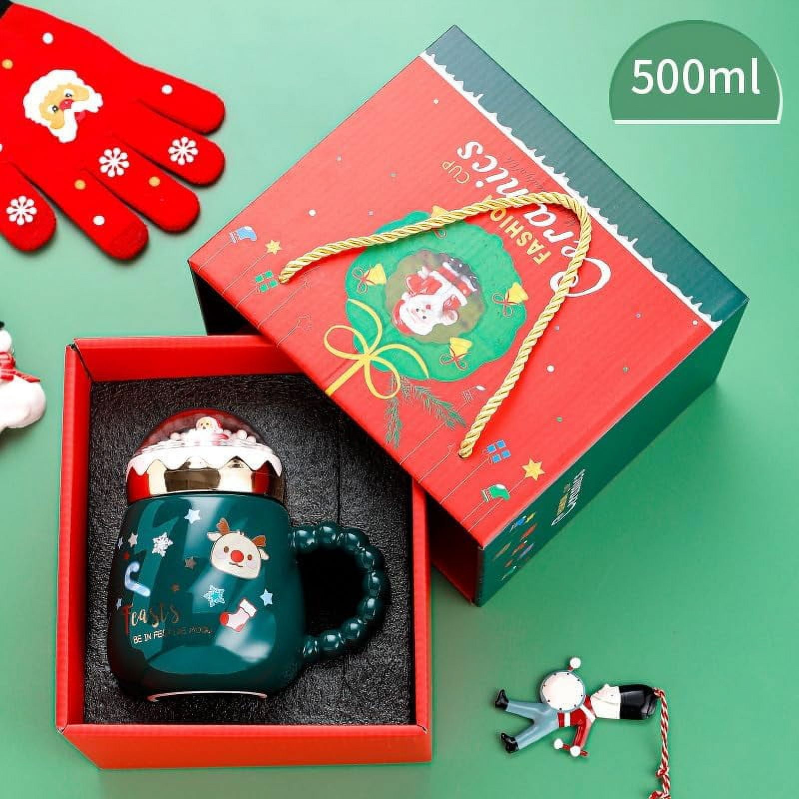 Christmas Ceramic Coffee Mugs with Gift Box, 16oz Ceramic Mug Set Santa  Claus Christmas Tree Design, Holiday Party Supplies for Friends and Family  ...