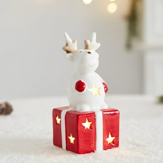 Christmas Ceramic Decoration Desktop Ornament Holiday Party Decor Festive Tabletop Display Home Decor Seasonal Gift Christmas House Decoration